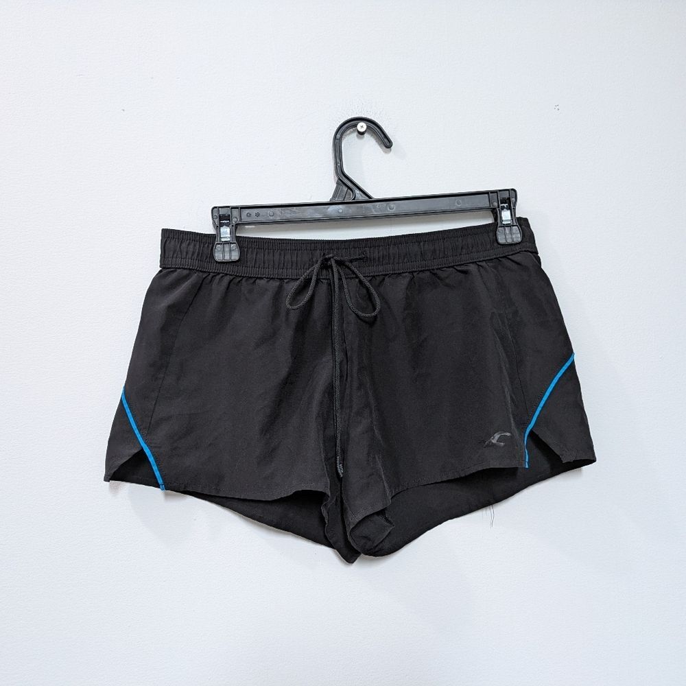 Hollister Activewear Shorts Elastic Drawstring Waist Pull-On Workout Black
